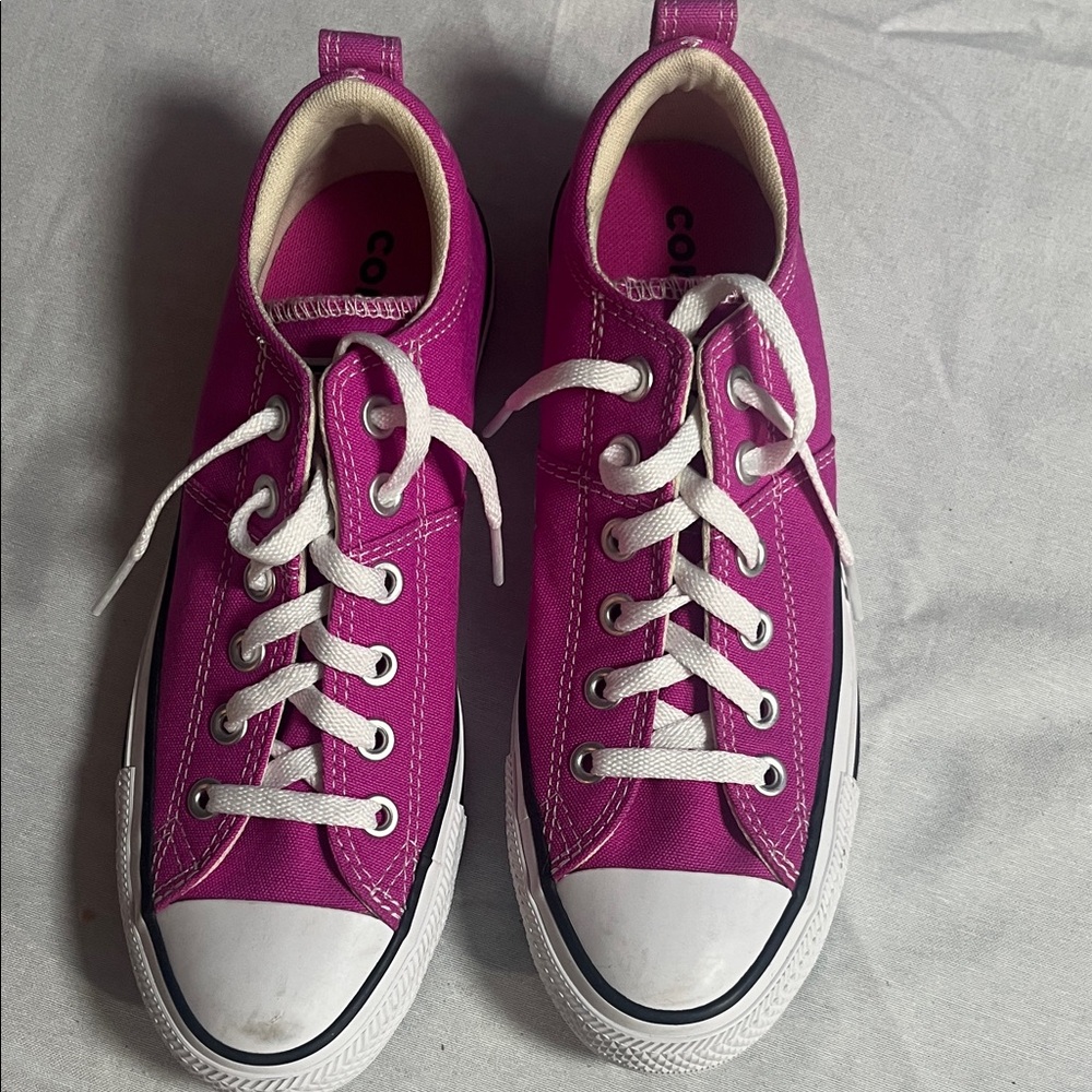 Converse Fuchsia and White Women's Sneakers NWOT